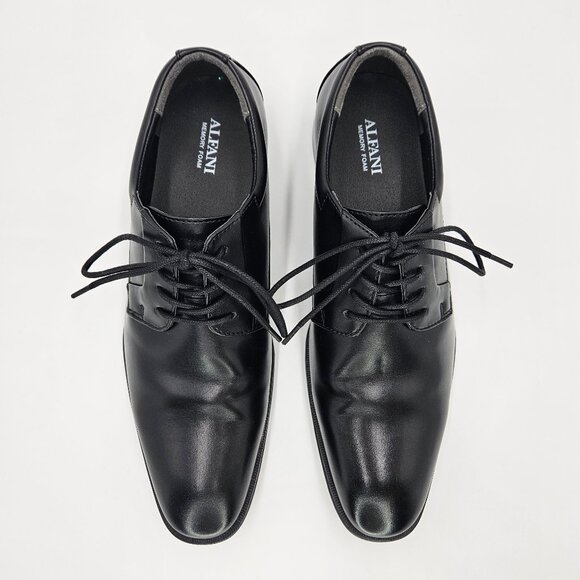 Alfani Andrew Men\'s Dress Shoes Plain Toe Derby Black Lace Up Size 10.5 M